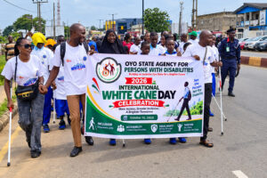 Read more about the article OYSAPD Celebrates 2026 International White Cane Day, Calls for Safer Roads and Greater Independence for Persons with Visual Impairment